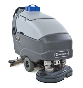 Large walk-behind scrubber and dryers